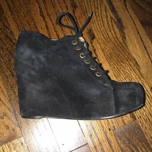 Jeffrey Campbell wedge suede heel